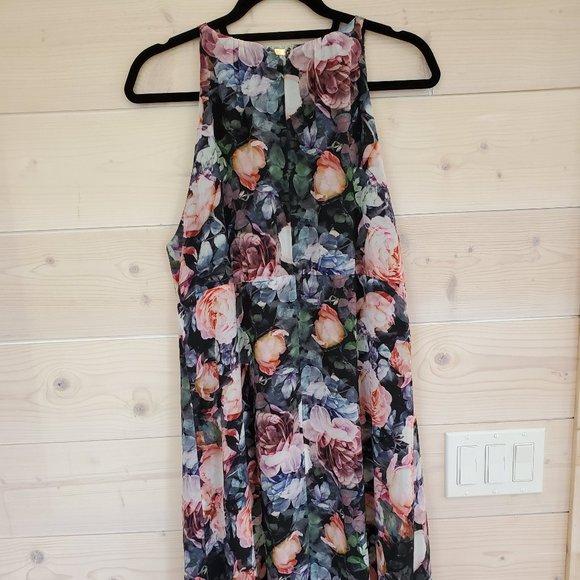 Floral Maternity dress - (L) mid length - like new - Picture 1 of 6